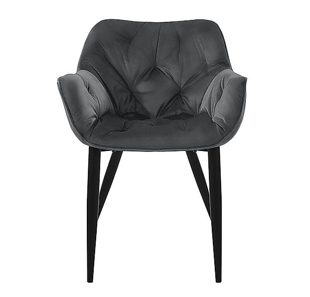 ML-DESIGN Stuhl Esszimmerstuhl mit Rückenlehnen und Armlehnen aus Samt mit günstig online kaufen