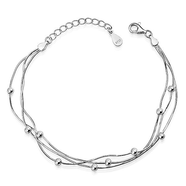 Materia Armkette Damen Silberarmband mit Kugeln günstig online kaufen