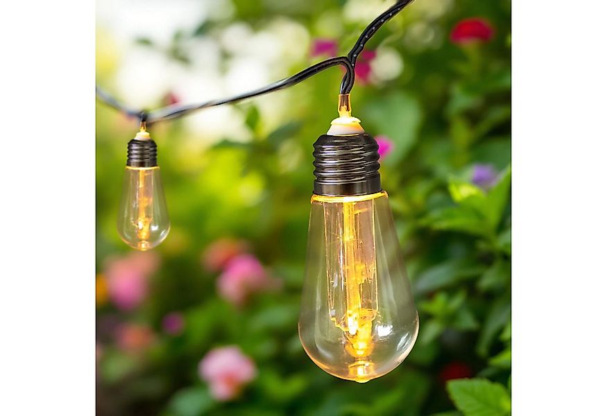 Spetebo LED-Lichterkette Deko Beleuchtung mit 10 LED Glühbirnen - 450 cm - günstig online kaufen