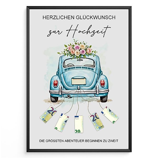 Tigerlino Poster Geldgeschenk Hochzeit Brautpaar Hochzeitsgeschenk günstig online kaufen