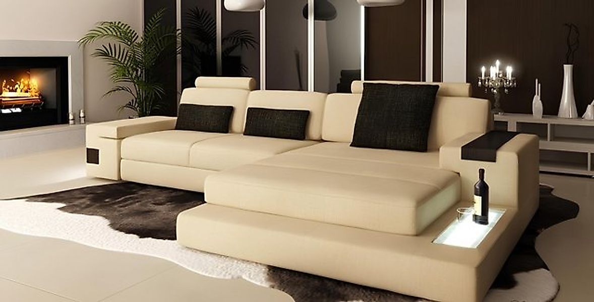 JVmoebel Ecksofa LForm Wohnlandschaft Couch Big XXL Sofa Leder Polster Ecke günstig online kaufen