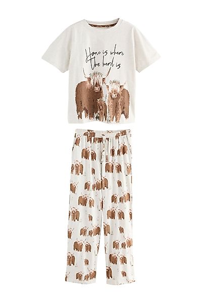 Next Pyjama Kurzarm-Schlafanzug aus 100 % Baumwolle günstig online kaufen