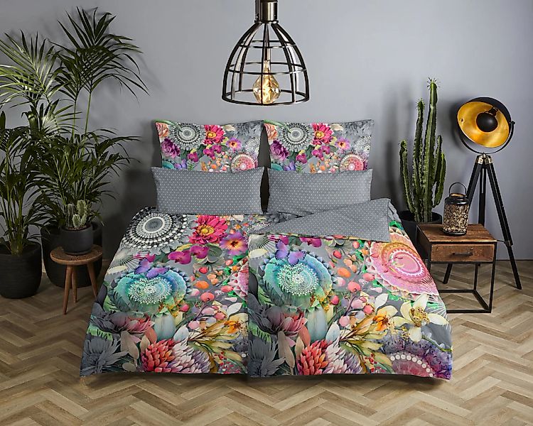 hip Wendebettwäsche »Olinga«, Satin, Reißverschluss, Wendeoptik, Mandala, B günstig online kaufen
