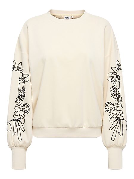 ONLY Sweatshirt ONLBROOKE L/S O-NECK DETAIL günstig online kaufen