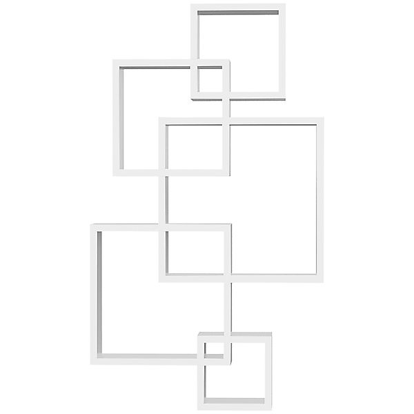 HOMCOM Wandregal Schweberegal, 5 Würfel, ineinandergreifend, günstig online kaufen