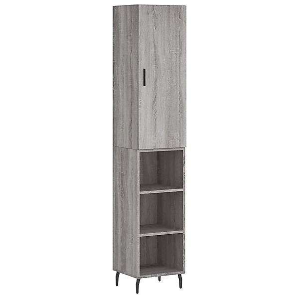 vidaXL Highboard Grau Sonoma 34,5x34x180 cm Holzwerkstoff 3198999 günstig online kaufen