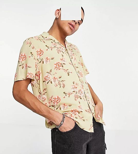 Reclaimed Vintage Inspired – Couture – Hemd mit Blumenmuster-Mehrfarbig günstig online kaufen