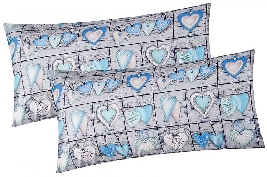 Heubergshop Kissenbezug, (2 Stück), 2er Set 40x80cm Stern Kissenhülle Baumw günstig online kaufen