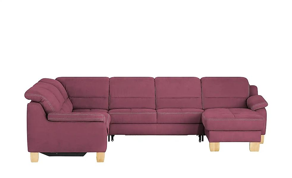 meinSofa Wohnlandschaft aus Mikrofaser Hanna ¦ rot ¦ Maße (cm): B: 322 H: 8 günstig online kaufen