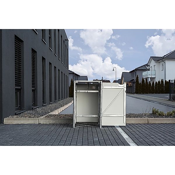 Hide Mülltonnenbox Kunststoff 81 cm x 70 cm x 116 cm Schwarz günstig online kaufen