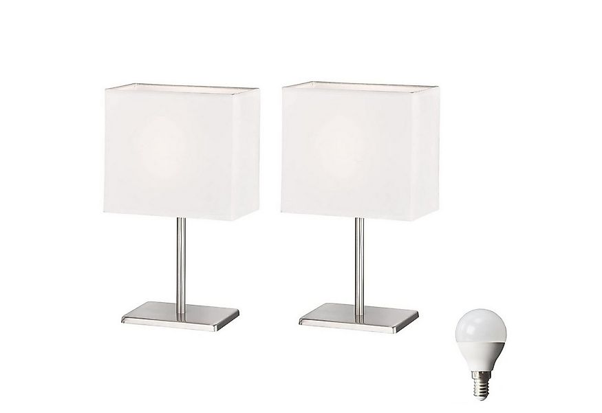 Lichthandel Hoch LED Tischleuchte Nachttischlampe 2er Set Nachttischleuchte günstig online kaufen