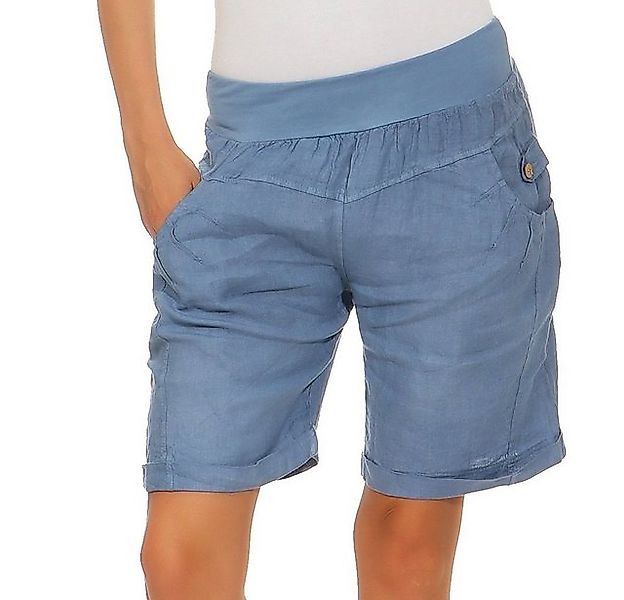 Mississhop Leinenhose 100 % Leinen Leinenshorts Bermuda kurze Hose 276 günstig online kaufen