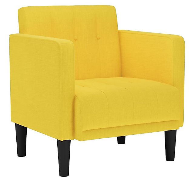 vidaXL Sessel Sessel mit Armlehnen Hellgelb 53 cm Stoff (1-St) günstig online kaufen