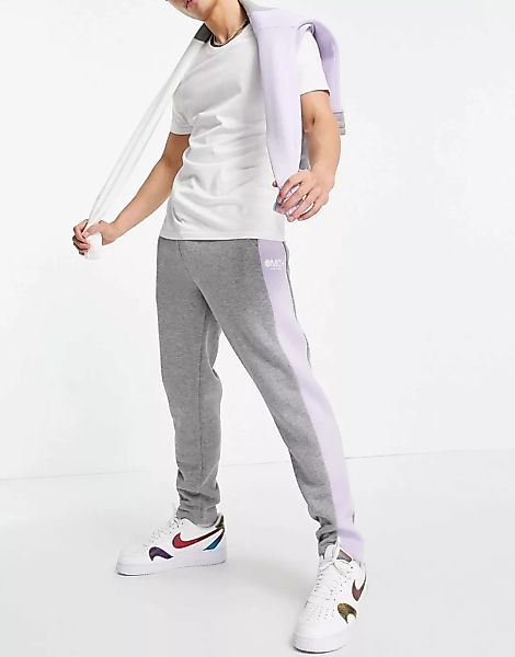 Topman – Jogginghose in Grau mit Farbblock-Design, Kombiteil günstig online kaufen