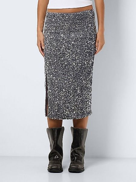 Noisy may Sommerrock Midi Pailletten Seitenschlitz Regular Fit NMMIA NW MID günstig online kaufen