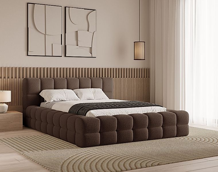 Chilly Möbel Polsterbett Verona Braun Bouclé günstig online kaufen