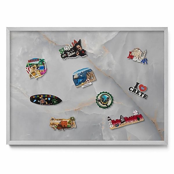 Tulup Magnettafel Magnetpinnwand Metall für Urlaubsmagnete Eleganter Dekora günstig online kaufen