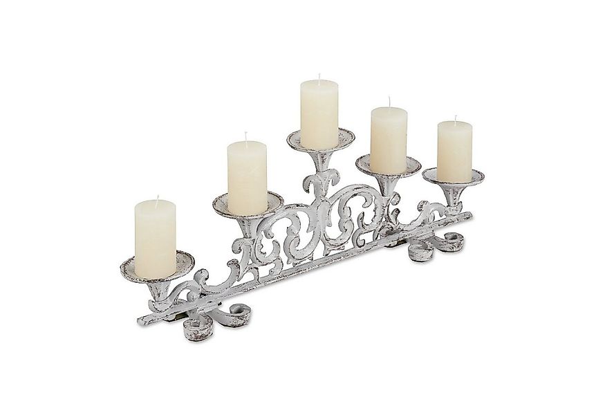 relaxdays Kerzenständer antik, weiß günstig online kaufen