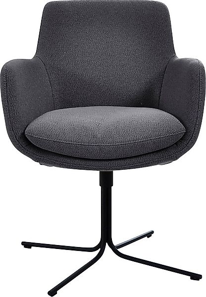 K+W Komfort & Wohnen Drehstuhl "Pego" () filigranem 4-Fuß-Gestell in schwar günstig online kaufen