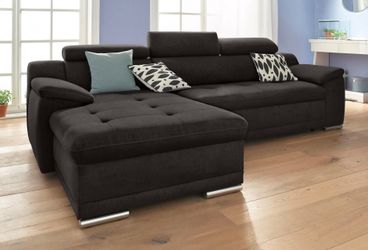 sit&more Ecksofa "Andiamo L-Form" wahlweise mit Bettfunktion, inklusive Kop günstig online kaufen
