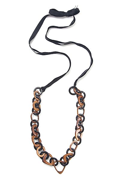 COLLEZIONE ALESSANDRO Lange Kette "Indira", schwarzes und braunes Horn günstig online kaufen