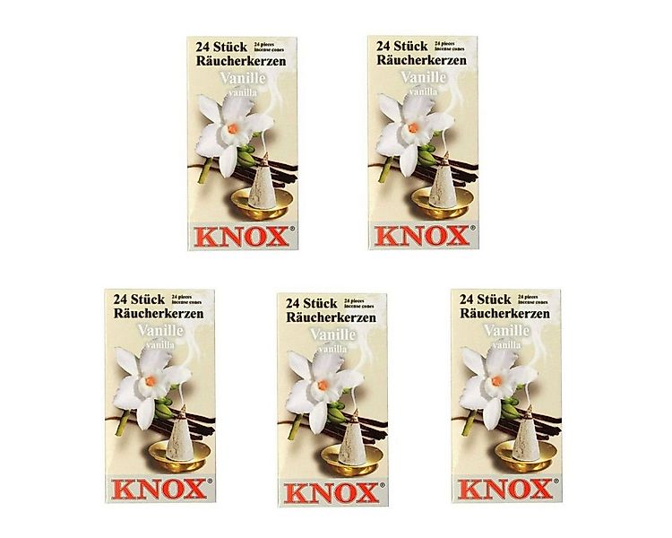 KNOX Duftkerze 5 Päckchen Räucherkerzen- Vanille - 24er Packung günstig online kaufen