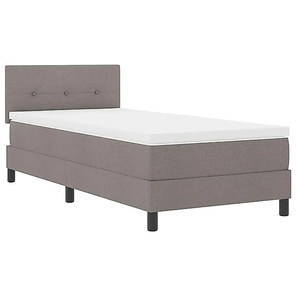 vidaXL Boxspringbett mit Matratze Taupe 100 x 200 cm Stoff 3338668 günstig online kaufen