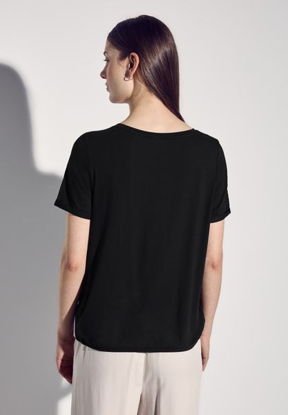 STREET ONE Rundhalsshirt mit Elastiksaum günstig online kaufen