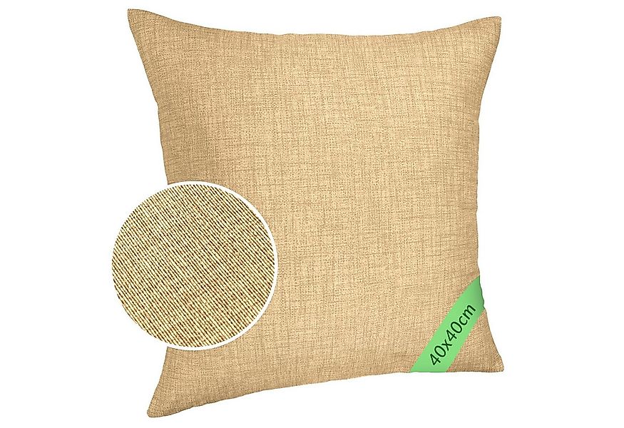 ANRO Dekokissen MrJack Kissenbezug Leinenoptik Deko Kissen Uni, Sofakissen günstig online kaufen