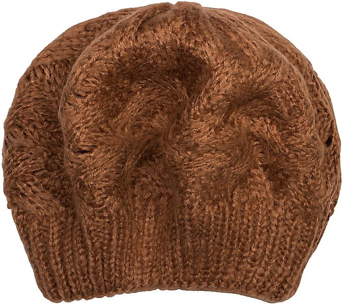 styleBREAKER Baskenmütze Strick Baskenmütze mit Zopfstrick günstig online kaufen