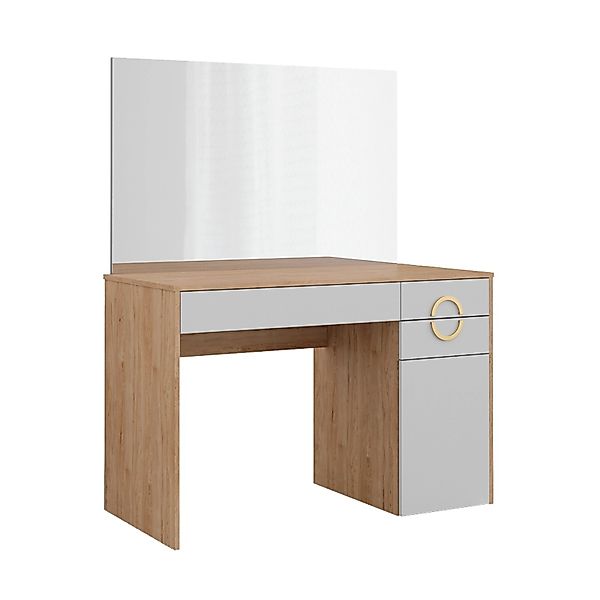 Vicco Schminktisch Adela Natural Rockford Hickory/Weiß 115 cm mit Spiegel günstig online kaufen