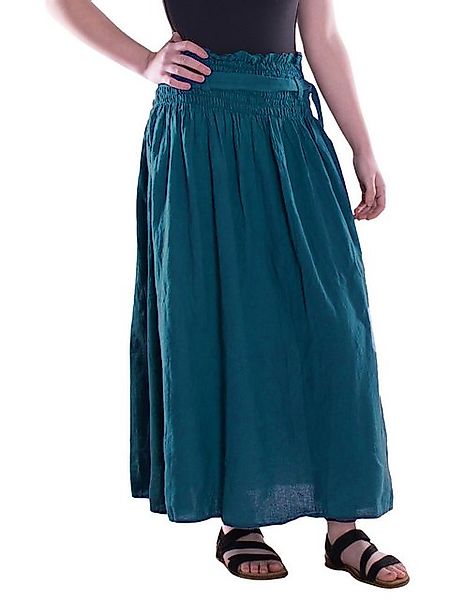 Vishes Maxirock Damen Maxi-Rock Baumwolle Boho elastischer Bund mit Kordel- günstig online kaufen