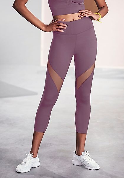 LASCANA ACTIVE Caprileggings mit kleiner Raffung, günstig online kaufen