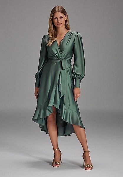 SWING Cocktailkleid - Vokuhila-Kleid mit blusigen Ärmeln Taillierter Schnit günstig online kaufen