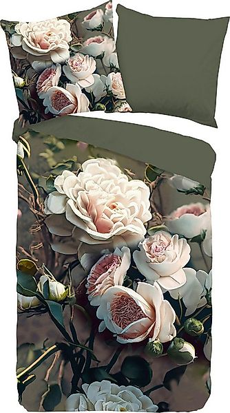 Pure Bettwäsche Wendebettwäsche "White Roses", Polyester, Microfaser Blumen günstig online kaufen