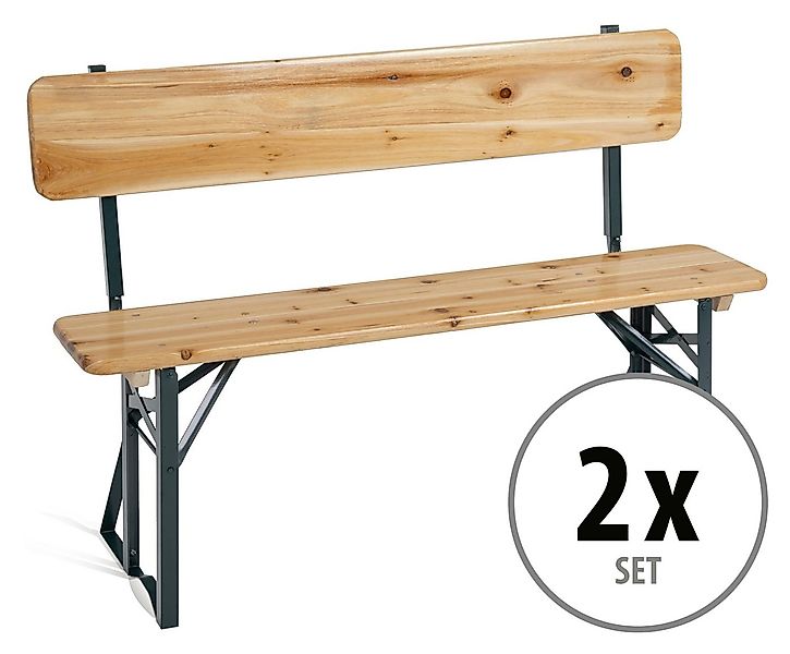 Stagecaptain Sitzbank "Hirschgarten" Bierzeltbank mit Lehne 119 cm (2-St), günstig online kaufen