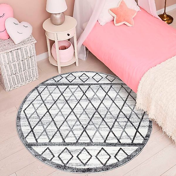 Carpet City Teppich "YOUNG964" rund 11 mm Höhe Moderner Jugend- Kinder Tepp günstig online kaufen