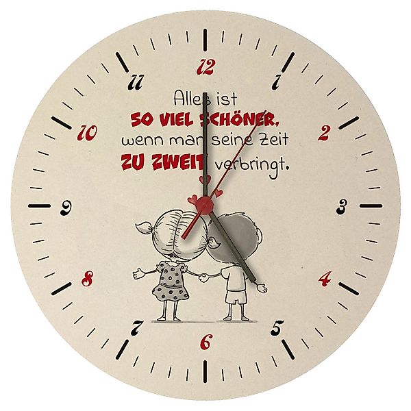 speecheese Wanduhr Alles ist schöner zu günstig online kaufen