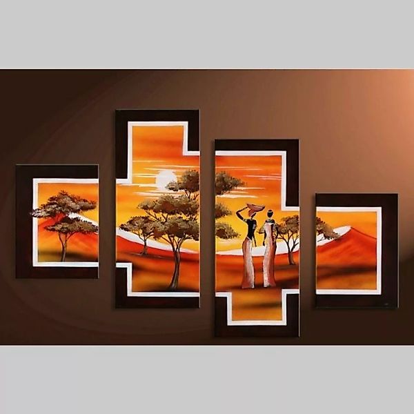 4 Leinwandbilder AFRIKA Frau (8) 120 x 80cm Handgemalt günstig online kaufen