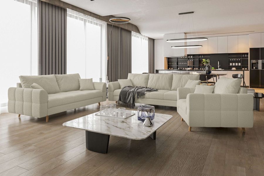 99rooms Polstergarnitur Bello, (Couchgarnitur, Set (3-tlg), günstig online kaufen