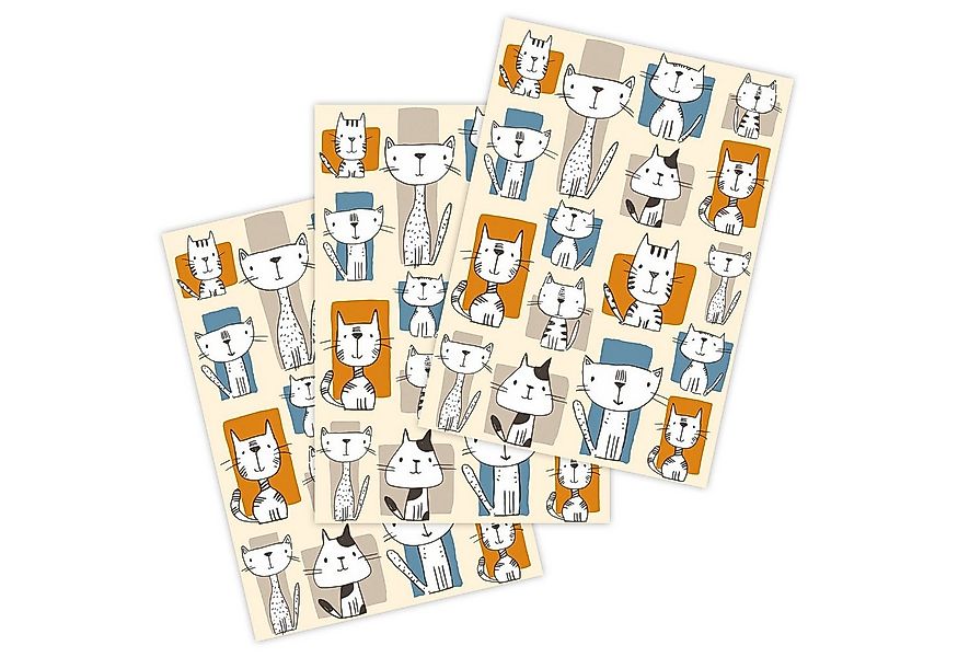 Kracht Geschirrtuch Lustige Katzen, (Set, 3-tlg., Set), 3er Pack Geschirrtü günstig online kaufen
