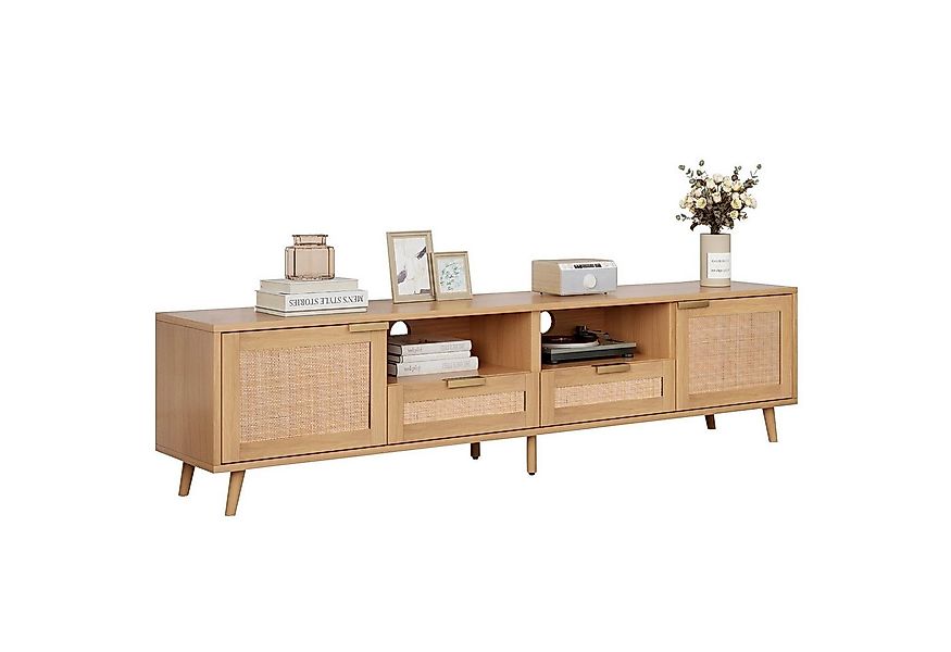 Sweiko TV-Schrank (lowboard,Mit 2 Türen, 2 offenen Fächern, 2 Schubladen, G günstig online kaufen