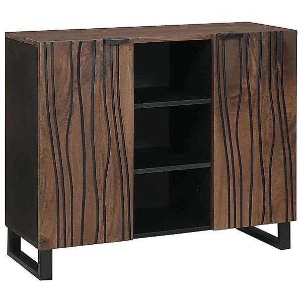vidaXL Sideboard Braun 90 x 33 x 75 cm Massives Mangoholz 4018036 günstig online kaufen