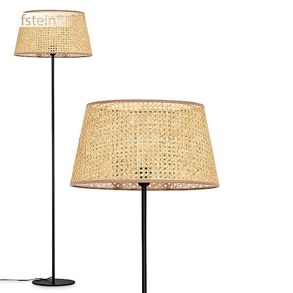 hofstein Stehlampe Stehlampe aus Metall/Rattan in günstig online kaufen
