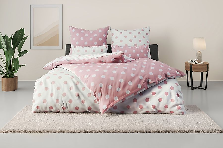 my home Wendebettwäsche Dots, Polycotton recycelt, günstig online kaufen