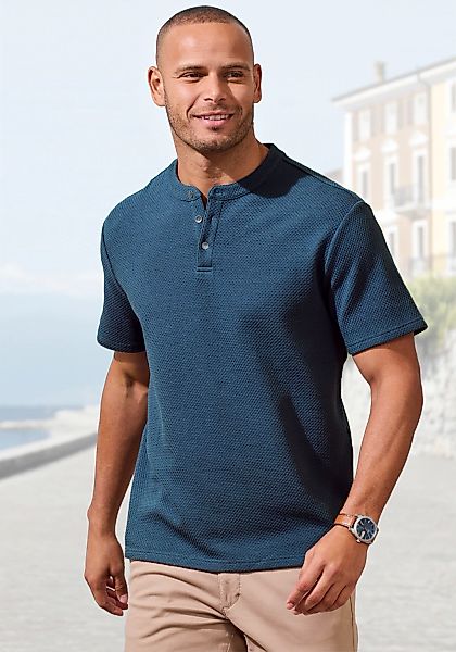 John Devin T-Shirt "Kurzarm-Poloshirt aus Struktur-Qualität" mit modischem günstig online kaufen