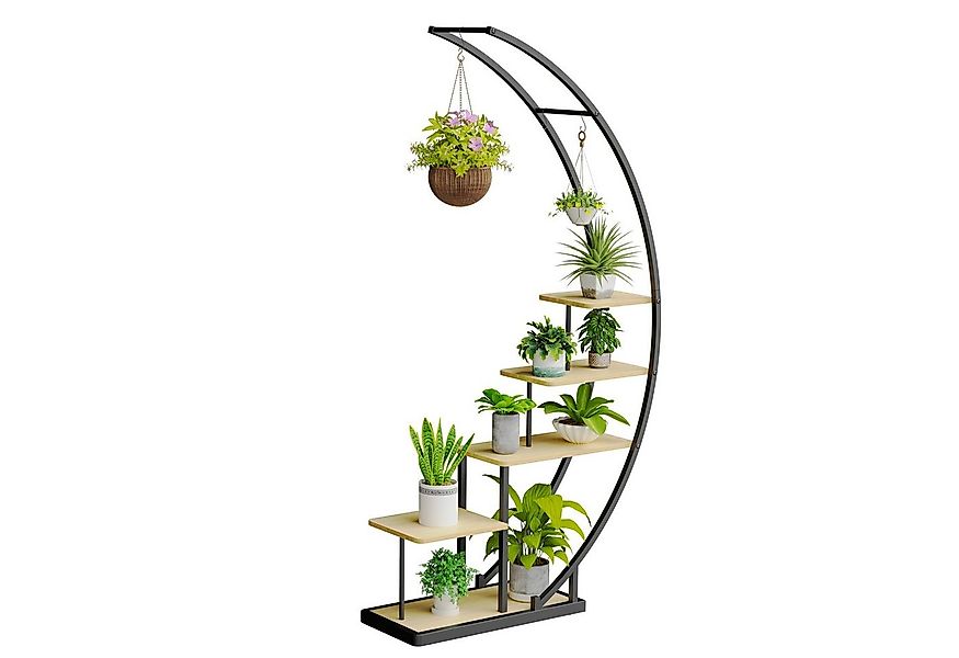 Ribelli Pflanzentreppe Pflanzenständer, schwarz / braun (1 St), Blumenständ günstig online kaufen