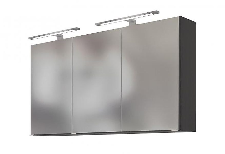 3D-Spiegelschrank 120 AREZZO von Held Möbel Graphit günstig online kaufen
