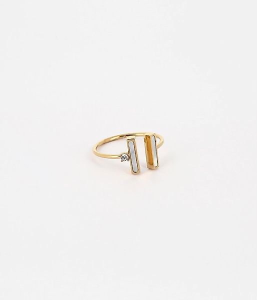 Zag Bijoux Ring Perlmutt/Zirkoniensteine gold günstig online kaufen