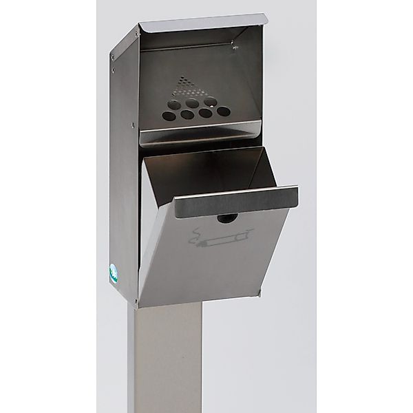 PROREGAL Großvolumiger Ascher Mit Schutzdach Mit Standfuß HxBxT 109 x 31 x günstig online kaufen